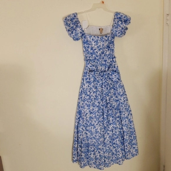 Aqua Dresses & Skirts - Aqua Light Blue Off The Shoulder Smocked 3 Tier Dress Size XL